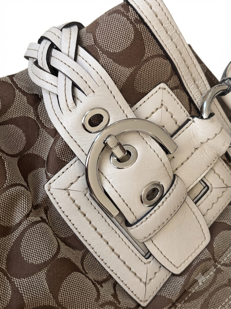 Coach Monogram Canvas Satchel
