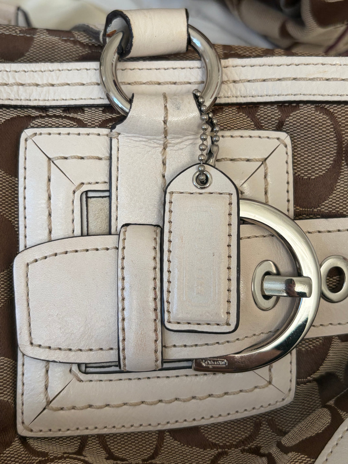 Coach Monogram Canvas Satchel