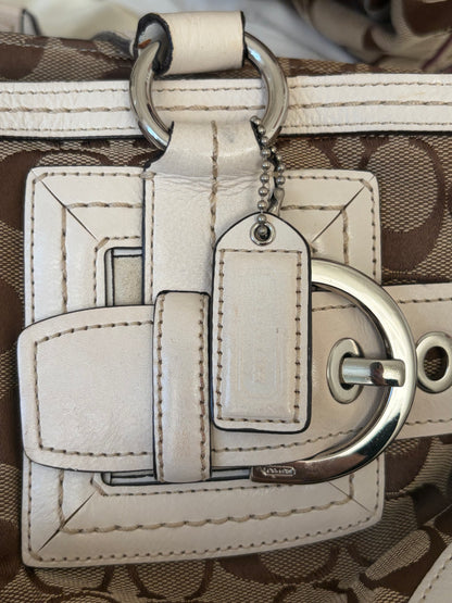 Coach Monogram Canvas Satchel