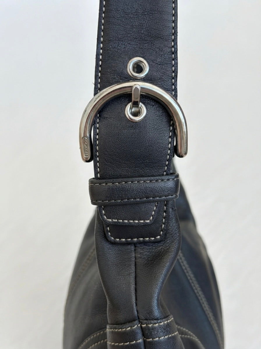 Coach Soho Black Leather Hobo Bag