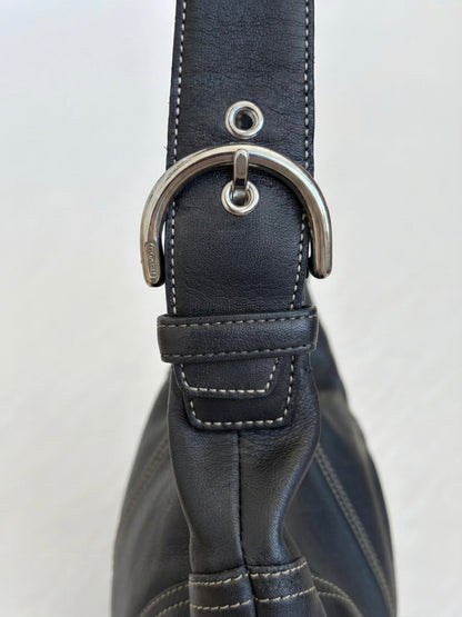 Coach Soho Black Leather Hobo Bag