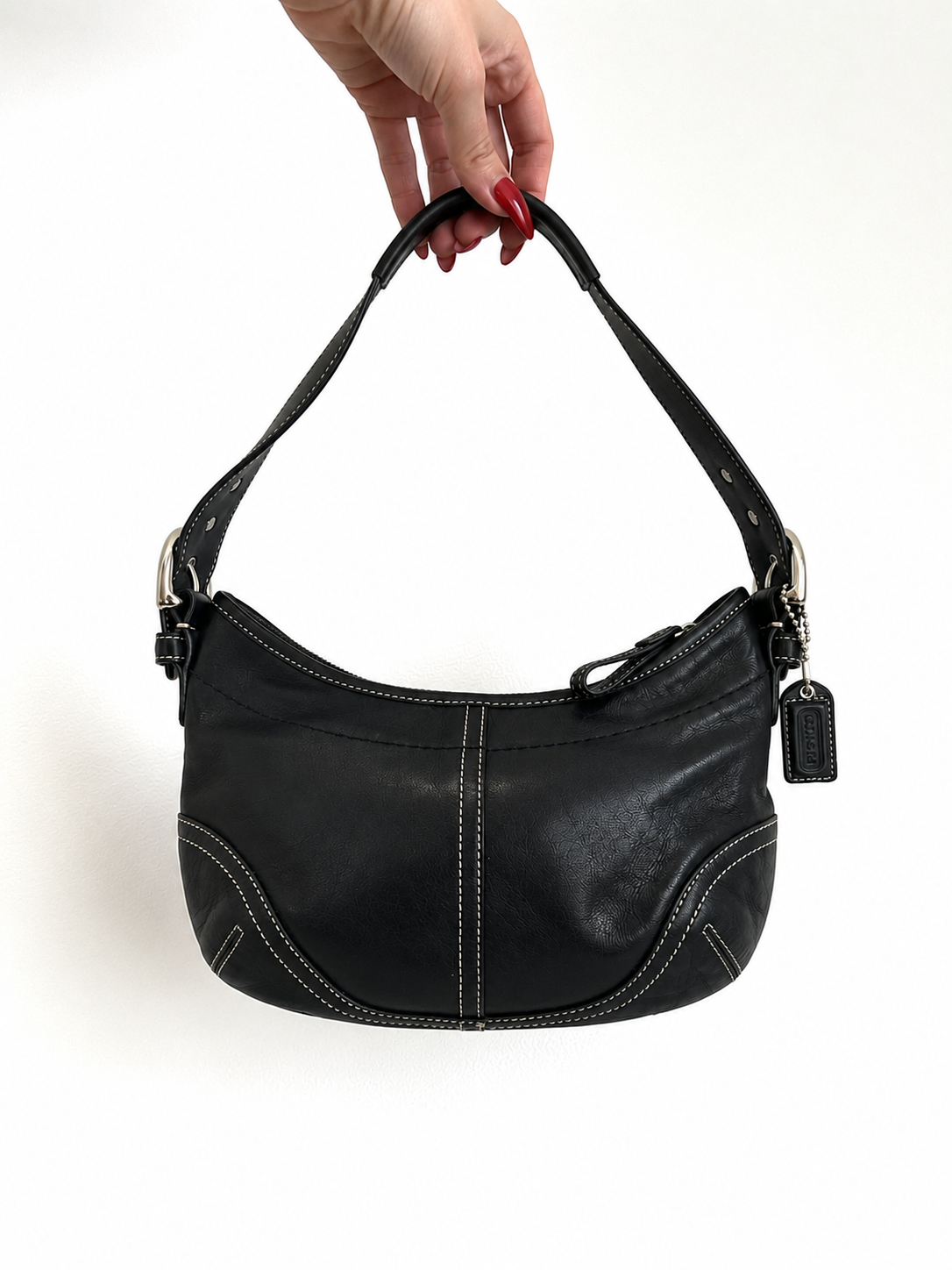 Coach Soho Black Leather Hobo Bag